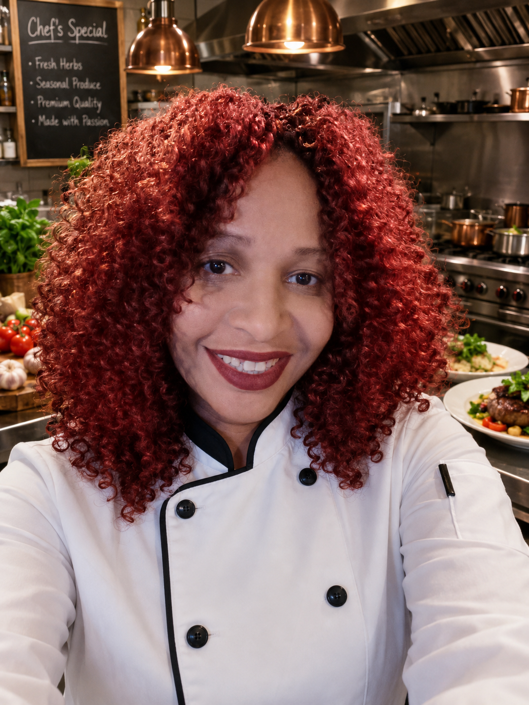 Chef Shorlanda Kidd in her professional kitchen