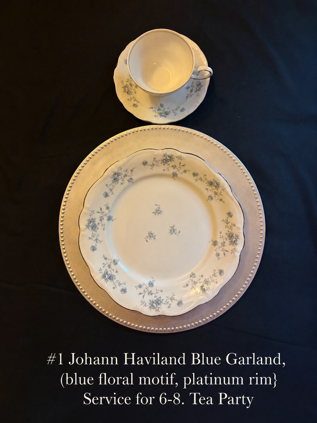 #1 Johann Haviland Blue Garland fine china set