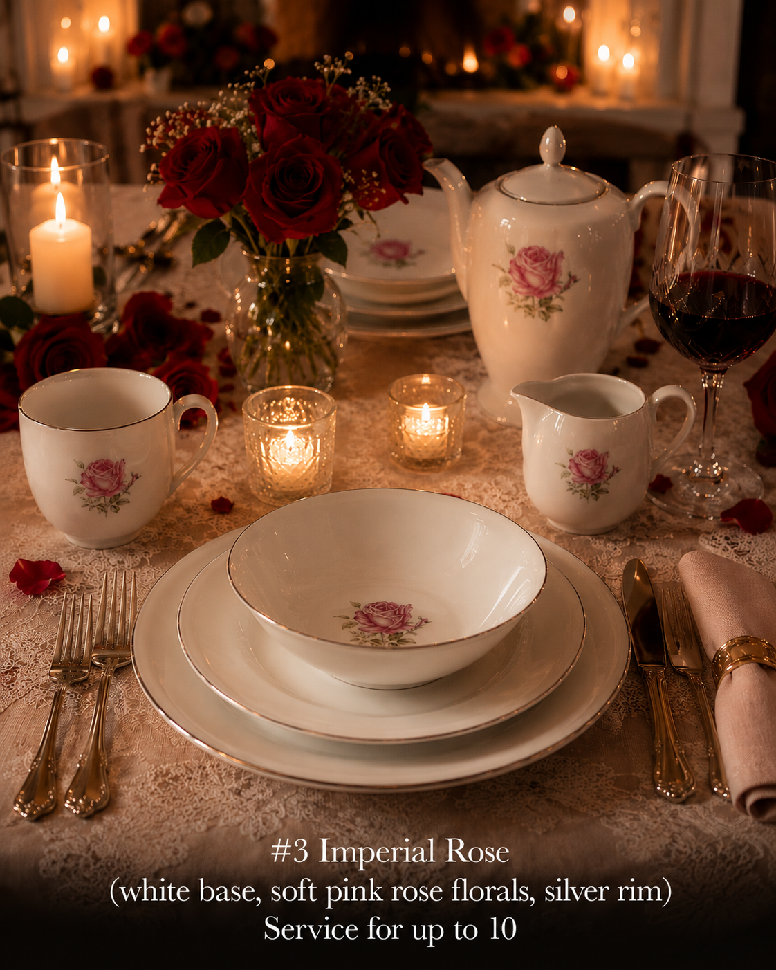 #3 Imperial Rose fine china set