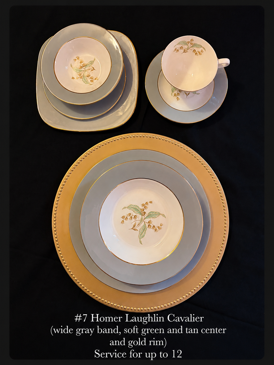 #7 Homer Laughlin Cavalier fine china set