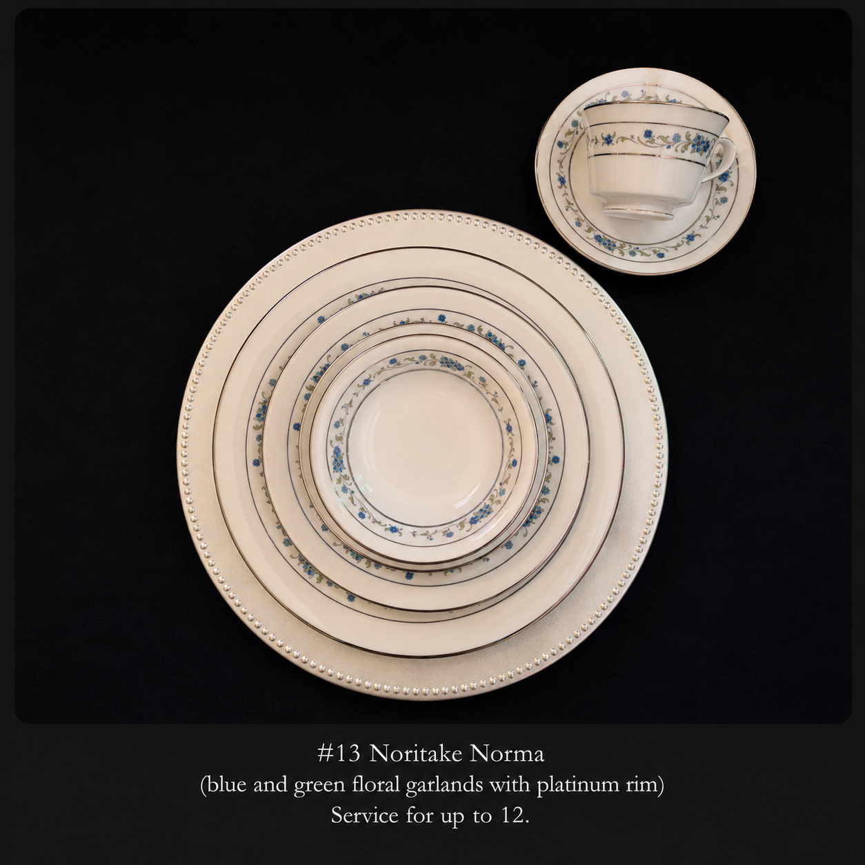 #13 Noritake Norma fine china set