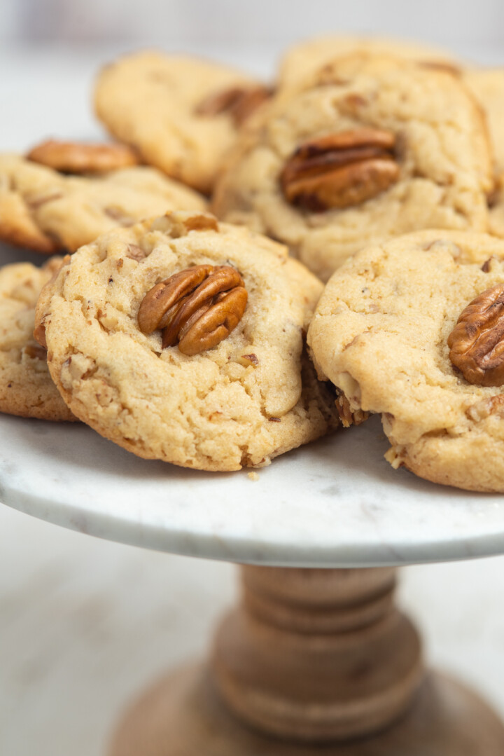 Mini butter pecan cookies baked to perfection
