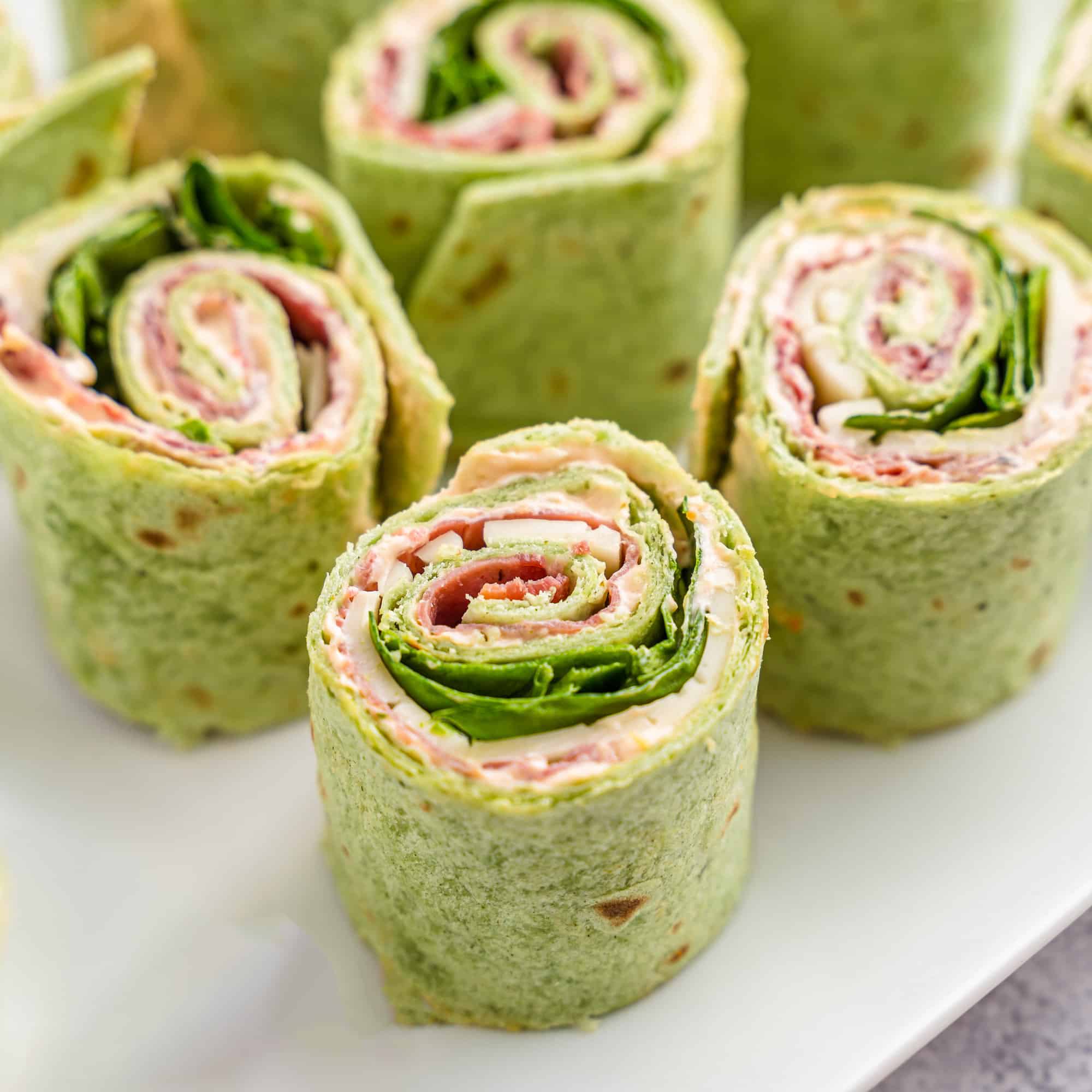 Ham and cheese pinwheel sandwiches
