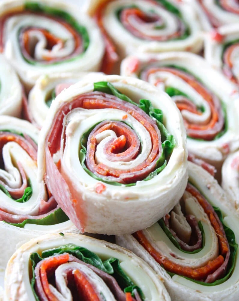 Gourmet pinwheel sandwiches with premium fillings